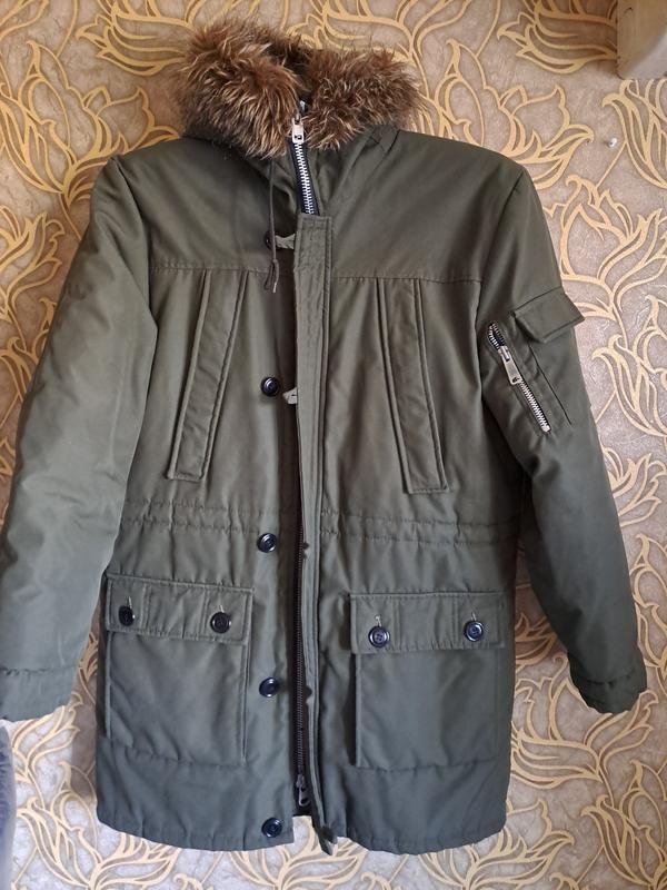 Men Djingis Khan Parka Khaki Combined Cotton 50