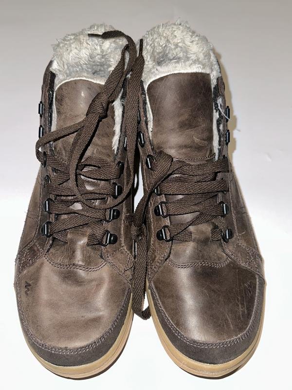 Men Quechua Boots Brown Leather 42