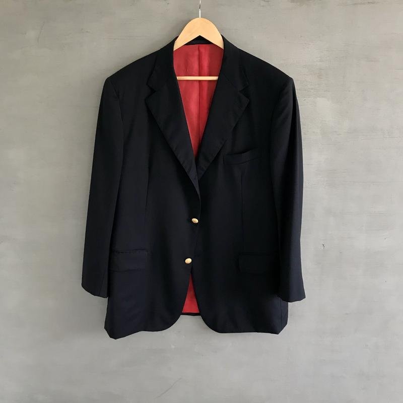 Herren Isaia Napoli Sakko Marineblau Wolle 46 /