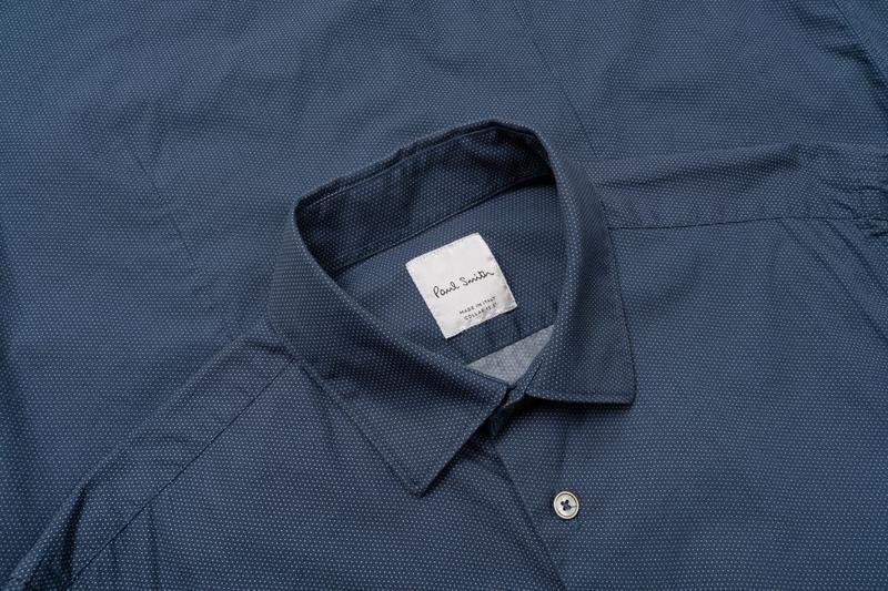 Мужской Paul Smith Рубашка Тёмно-синий Хлопок 38 /