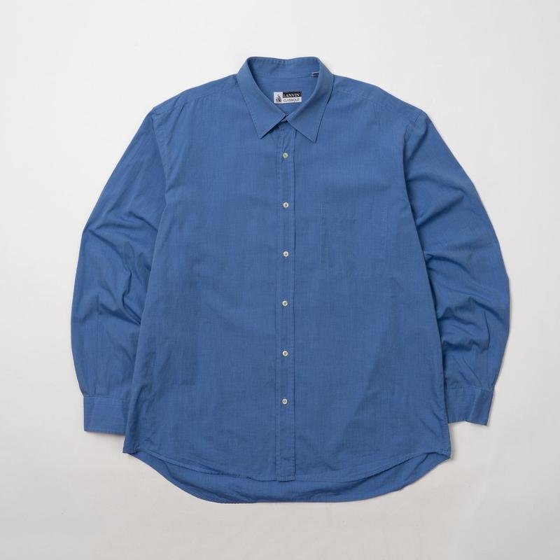 Herren Lanvin Hemd Marineblau Baumwolle 42 / XL /
