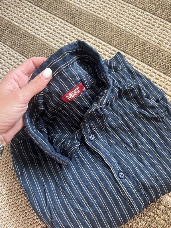 Herren Ballin Hemd Marineblau Baumwolle 40 /L / 48