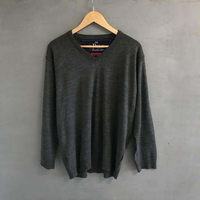 Uomo Polo Ralph Lauren Maglione Grigio Cotone 44 /