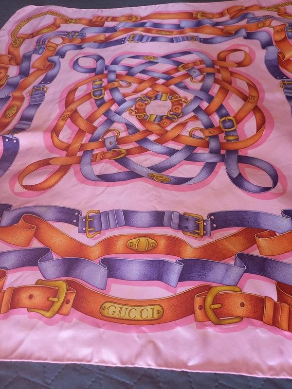 Damen Gucci Schal Rosa Seide