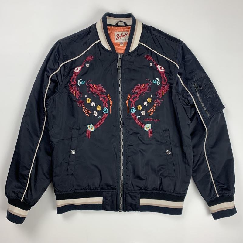 Women Schott NYC Jacket Navy 38 / M / 46