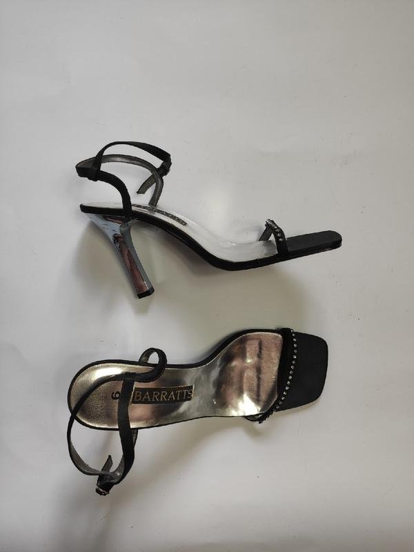 Femme Barracuda Talons Noir Satin 38