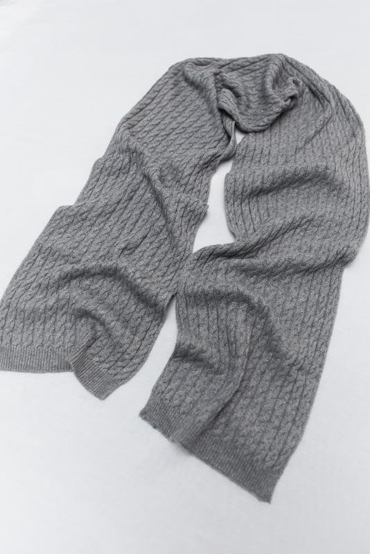 Women Navyboot Scarf Grey 204x26 cm