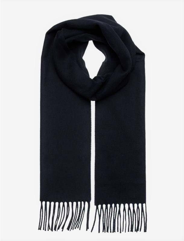 Homme Eton Écharpe Noire Laine