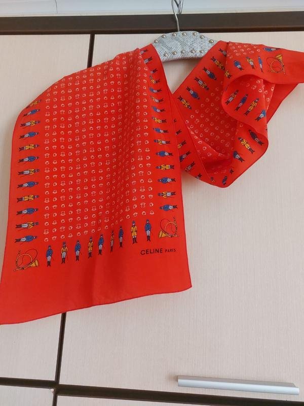 Женский Celine Шарф Красный Шелк