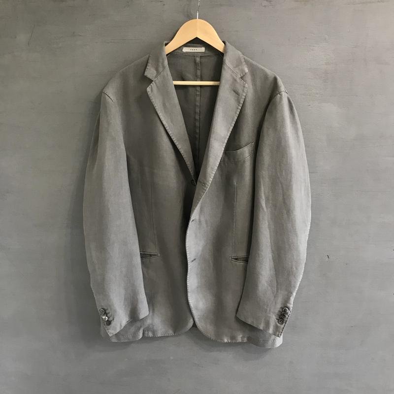 Herren Boglioli Sakko Grau Leinen 44 / XXL / 52