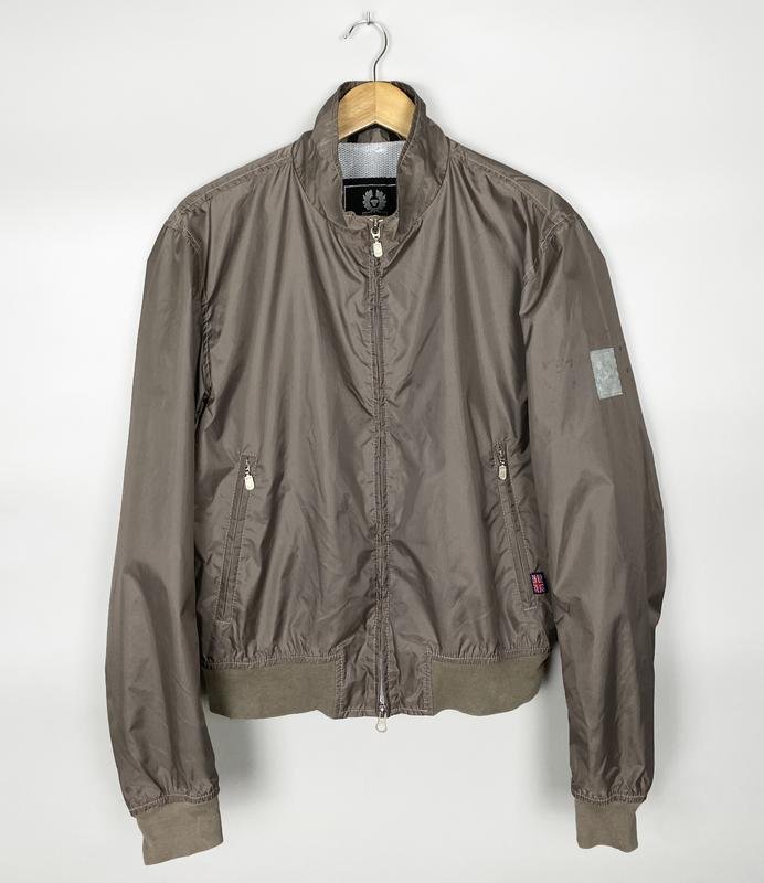 Мужской Belstaff Куртка Серый Нейлон 38 / M / 46