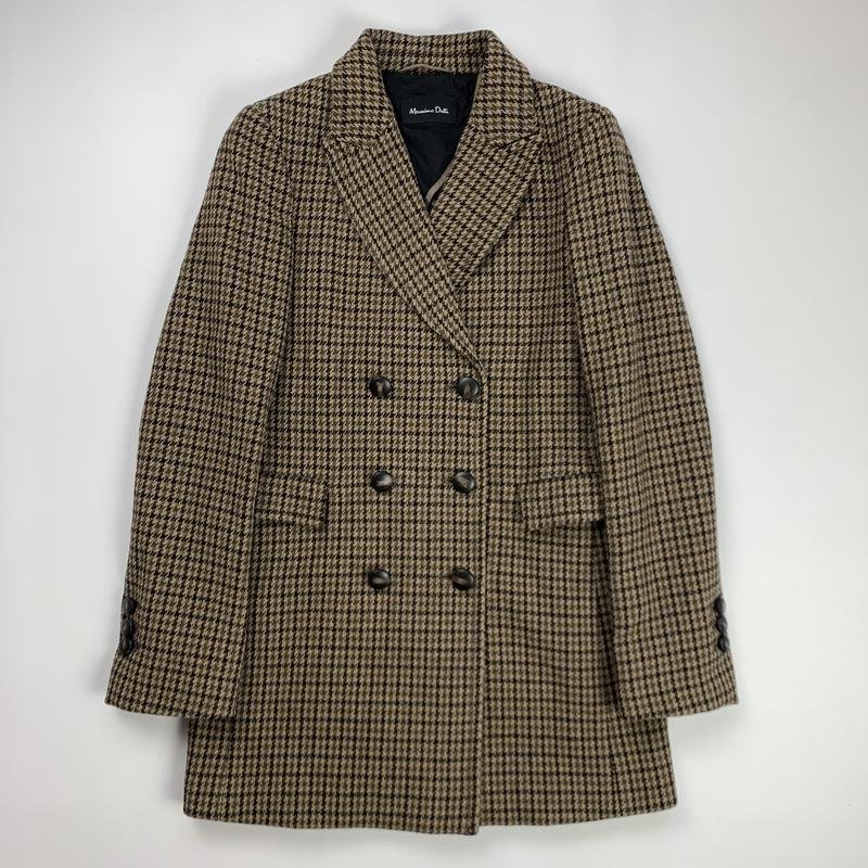Women Massimo Dutti Blazer Brown Wool 36