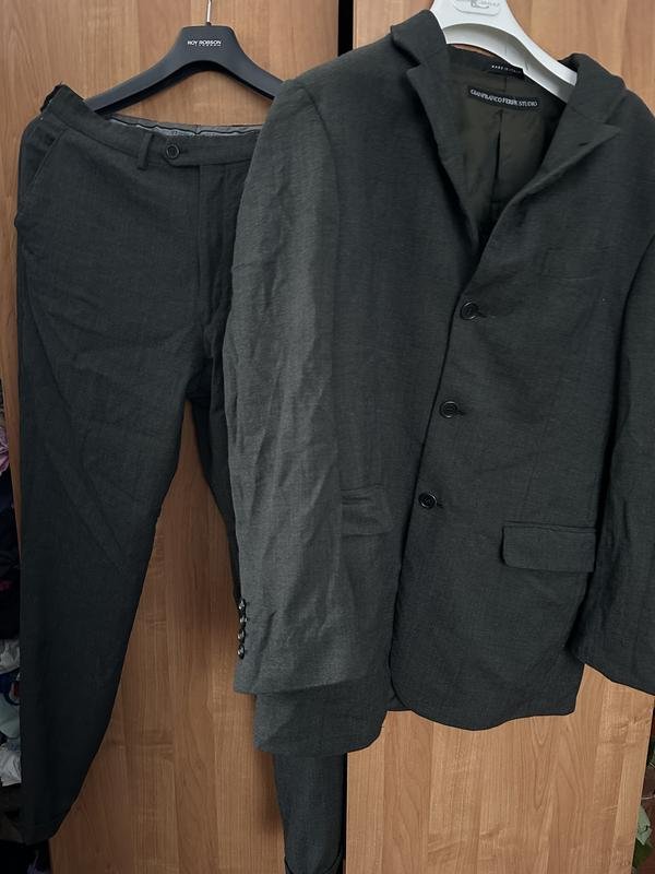 Homme Gianfranco Ferre Costume Kaki Laine 38 / M /