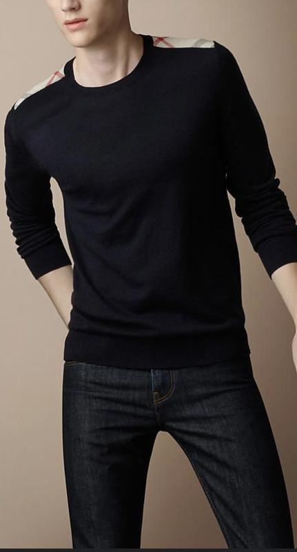 Herren Burberry Pullover Marineblau 40 /L / 48