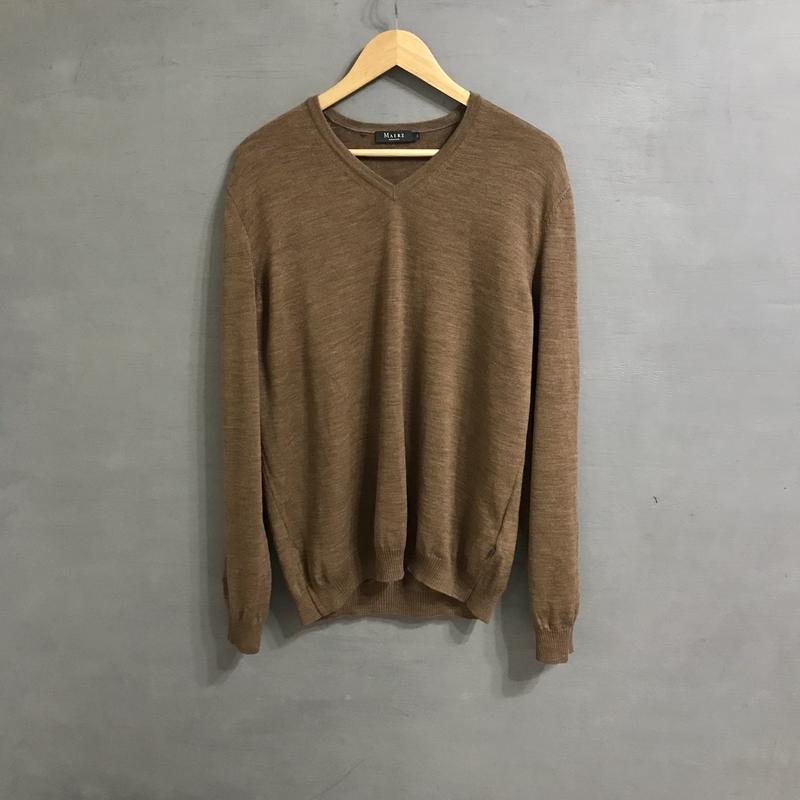 Uomo Maerz Maglione Marrone Lana 44 / XXL / 52