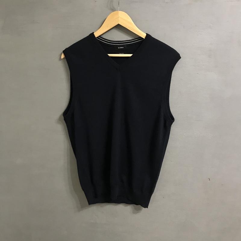 Мужской GLOBUS Жилетка Тёмно-синий Шерсть 38 / M /