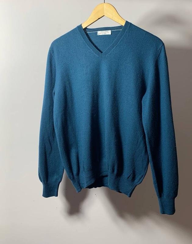 Herren Gran Sasso Pullover Marineblau Wolle 36 / S