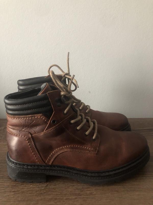 Мужские AMI Ботинки Коричневый Кожа 42