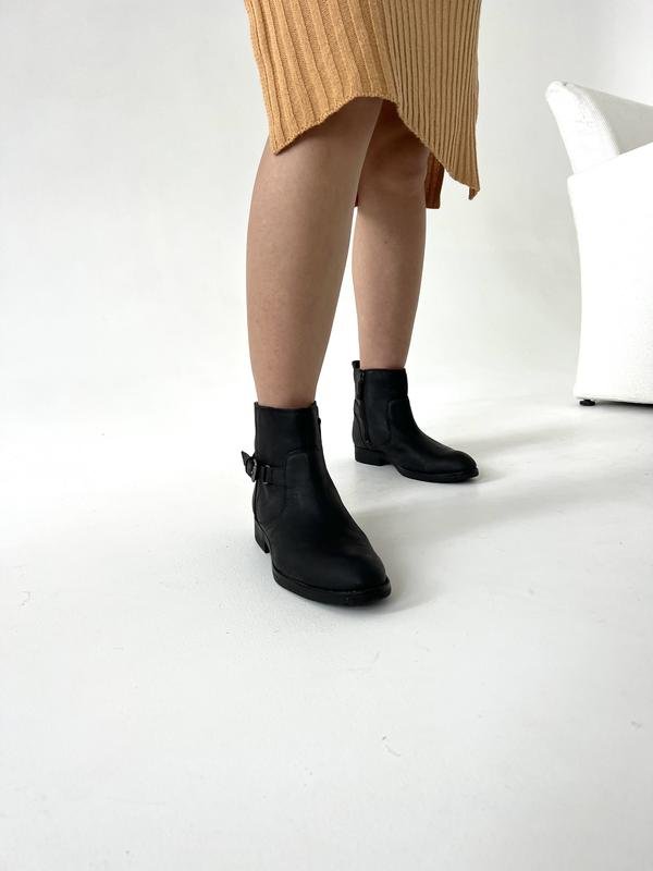 Женские Sebago Ботинки Чёрный Кожа 40