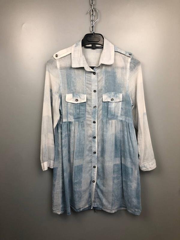 Женская Burberry Блузка Голубая Шелк 36