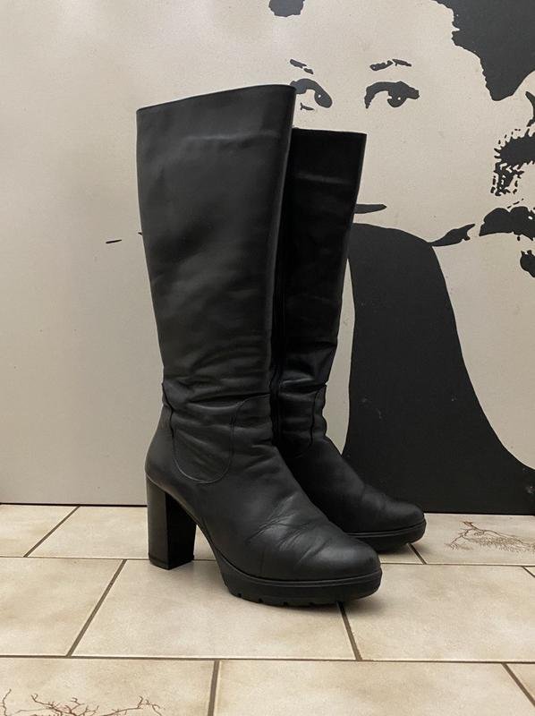 Женские Balenciaga Сапоги Чёрные Кожа 38.5