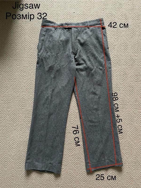 Herren Jigsaw Hose Grau Wolle 32