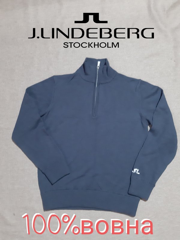 Men J.Lindeberg Sweater Grey Wool 36 / S / 44