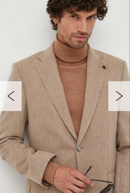 Мужской Barutti Пиджак Персиковый Лен 44 / XXL /