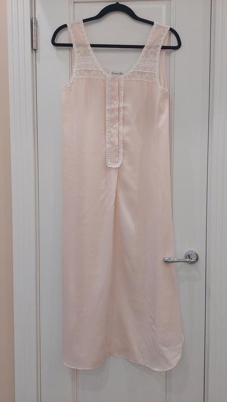 Women Christian Dior Nightgown Pink Satin 34 / XS