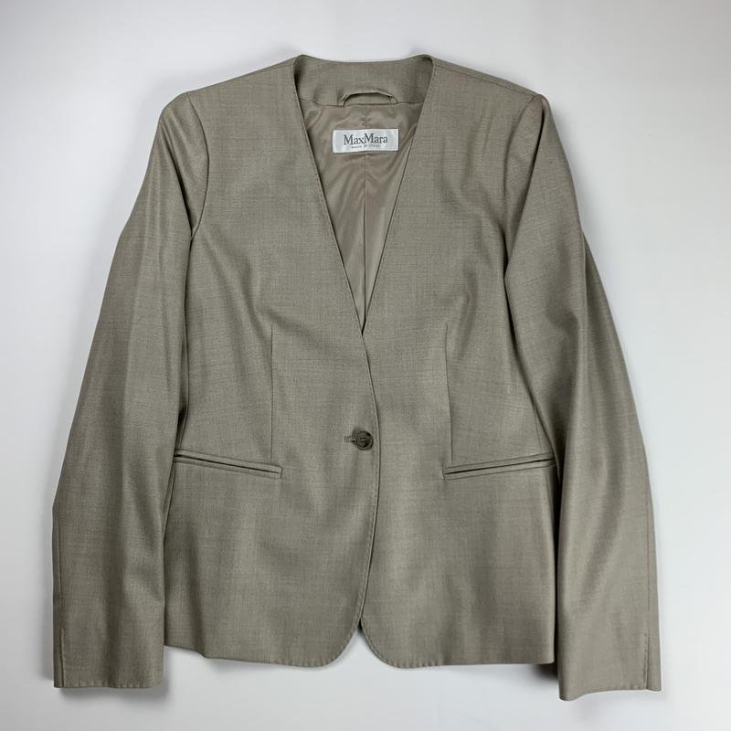 Women Max Mara Blazer Beige Wool 40 / L / 48