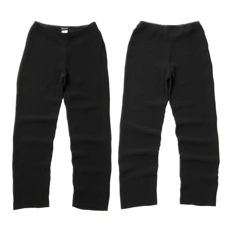 Женские Giorgio Armani Брюки Чёрные Шелк 36 / S /