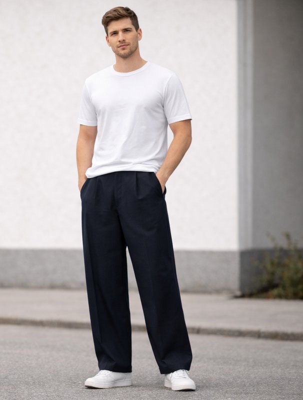 Uomo Club Monaco Pantaloni Grigi Lana S