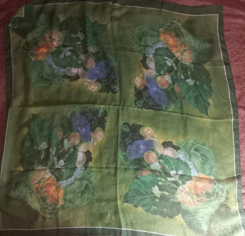 Women Cacharel Scarf Green Polyester One size