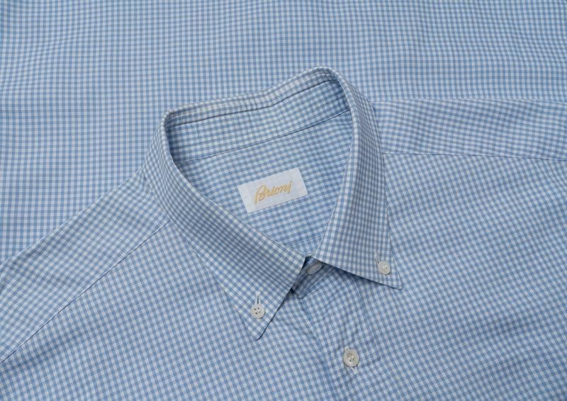 Men Brioni Shirt Turquoise Cotton 42 / XL / 50
