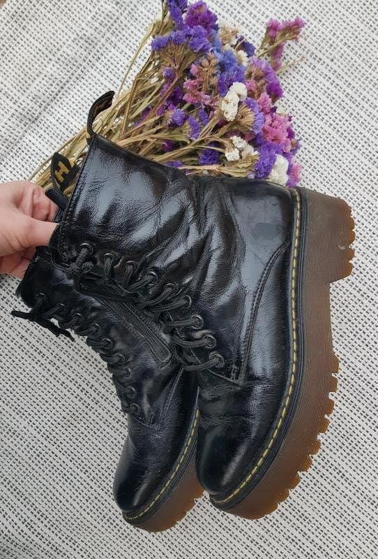 Women Boots Black Leather 37