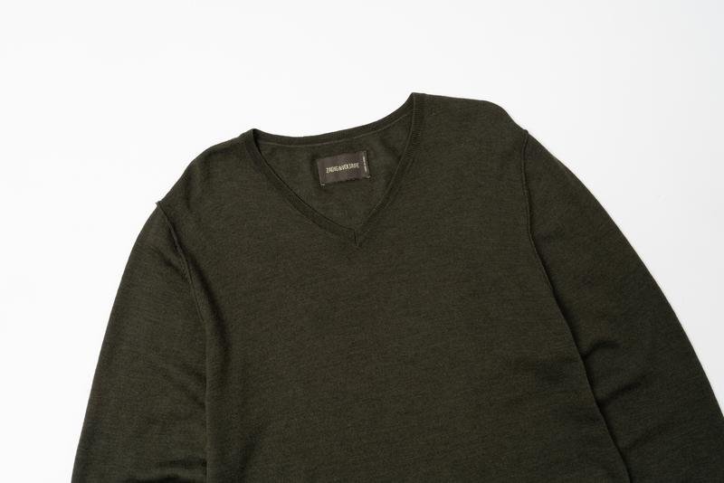 Uomo Zadig & Voltaire Maglione Kaki Lana 38 / M /