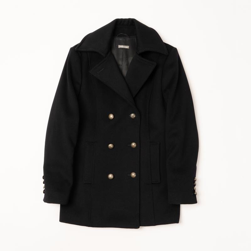 Damen Herno Mantel Marineblau Wolle 38 / M / 46