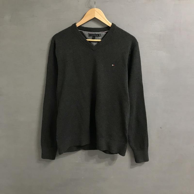 Uomo Tommy Hilfiger Maglione Grigio Cashmere 40 /L