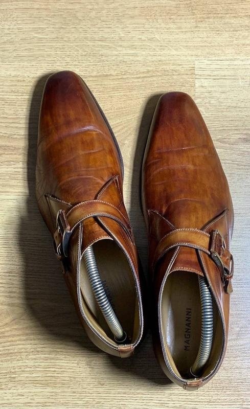 Men Magnanni Heels Brown Leather 43