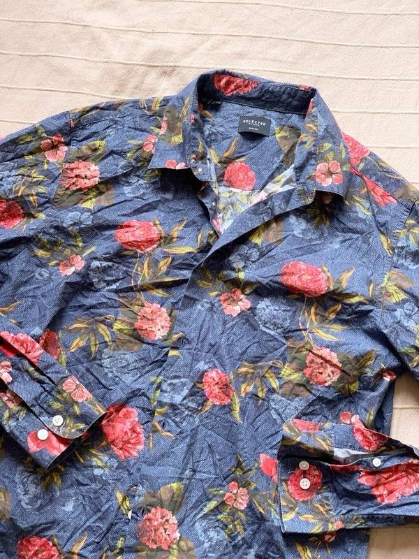 Мужской Selected Homme Рубашка Разноцветный Хлопок