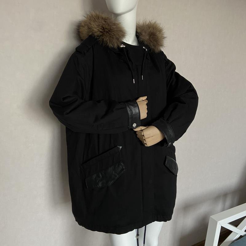 Femme The Kooples Parka Noir Coton 42 / XL / 50