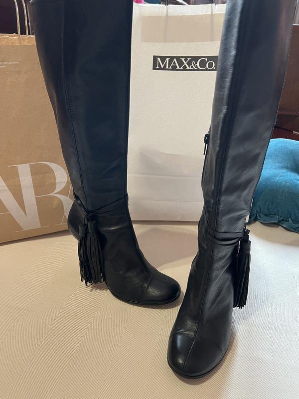 Femme Kurt Geiger Bottes Noires Cuir 37