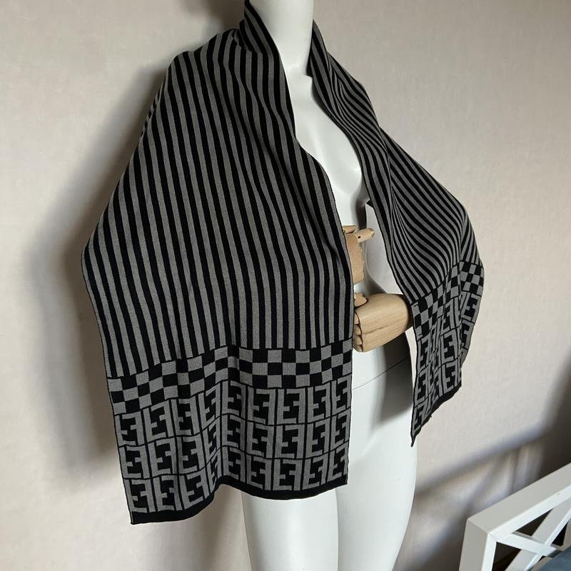 Unisex Fendi Schal Silber Einheitsgröße