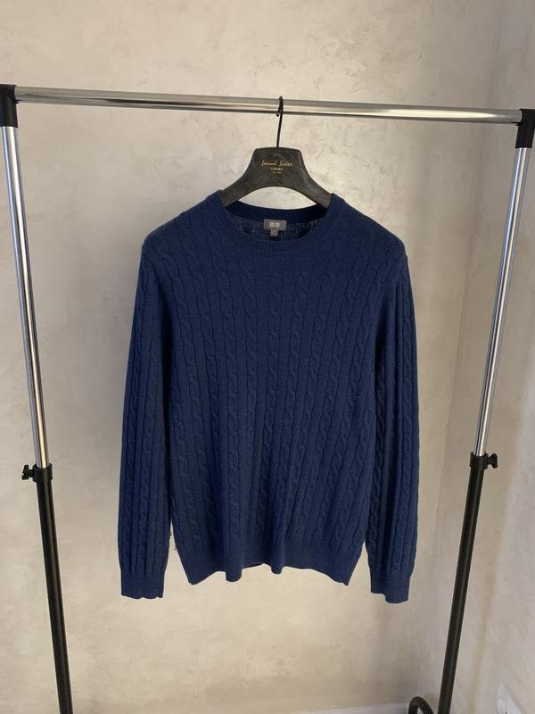 Мужской Uniqlo Свитер Синий Кашемир 38 / M / 46