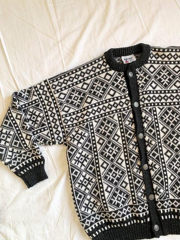 Men Voss Sweater White Wool 38 / M / 46