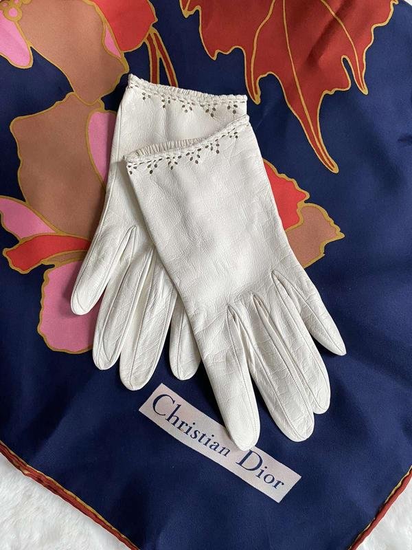 Altri Christian Dior Guanti Bianchi Pelle