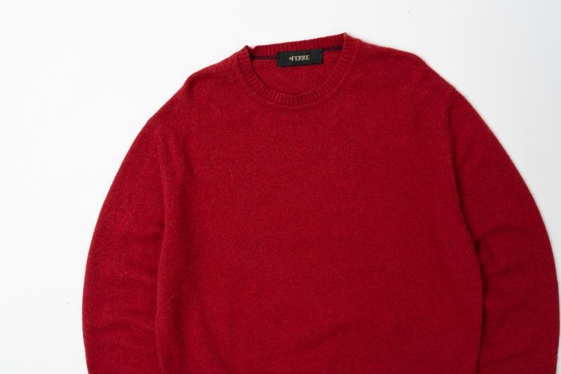 Herren Gianfranco Ferre Pullover Rot Kaschmir 44 /