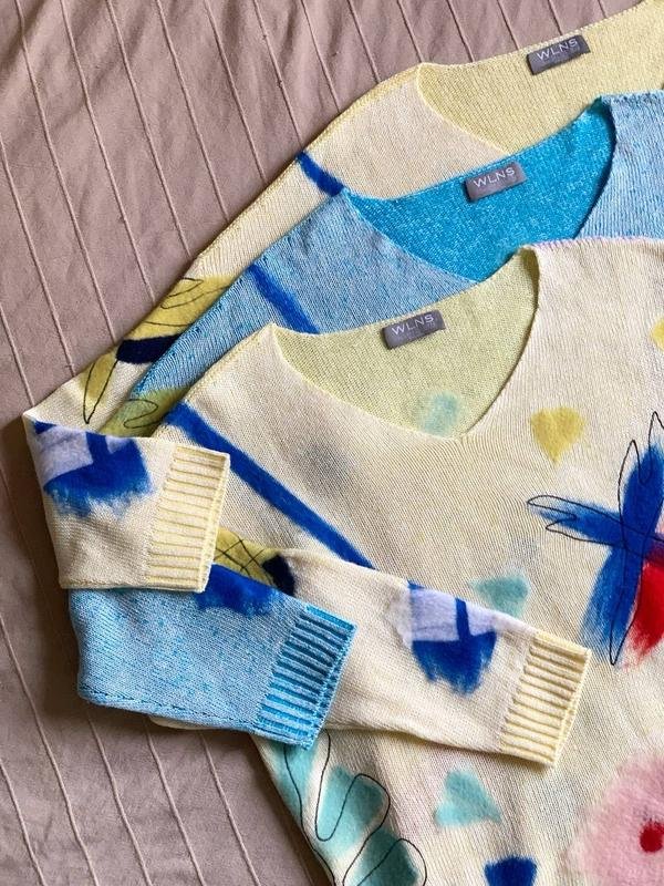 Damen WLNS Wellness Cashmere Pullover Mehrfarbig