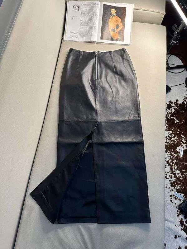 Women Balenciaga Skirt Black Leather 36 / S / 44