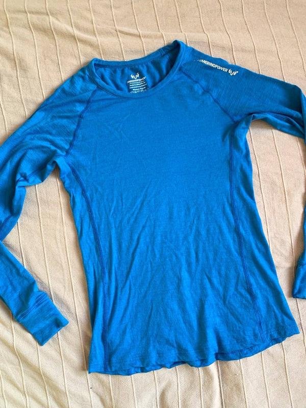 Women Icebreaker Thermal Top Navy Wool 36